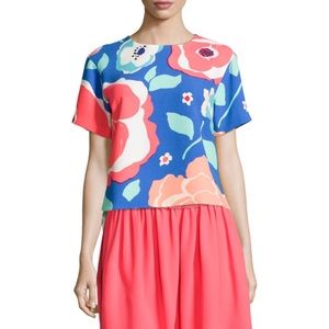 Kate Spade Ramona Multi Color Floral Blouse Top 6